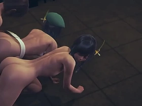 原神耽美-温迪双头龙3P-伪娘跨性别日本动漫游戏同性色情 hot cut up gay porn