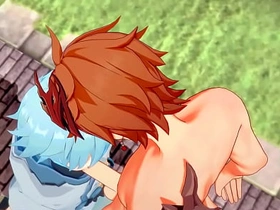 原神耽美-达达利亚x重云口交和肛内射-伪娘cos日本亚洲漫画动漫游戏色情同性 hot naruto gay porn