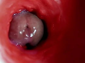 一根漂亮的大鸡巴在湿滑的小穴里汹涌抽插，啪啪作响！ korean gay porn gif